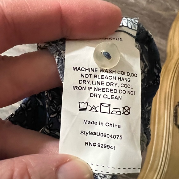 Light Blue Floral Flute-Sleeve Peasant Dress - Picture 13 of 13